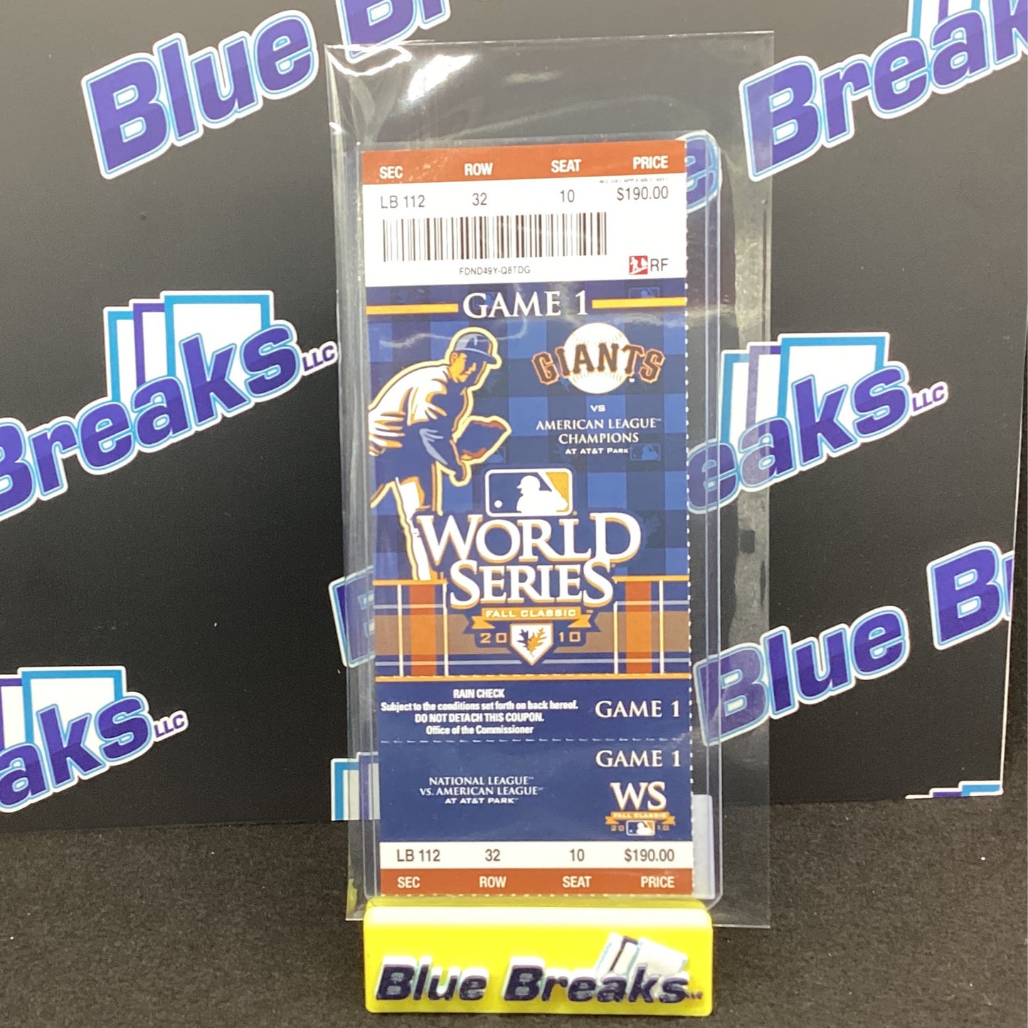 2010 World Series Ticket Game 1