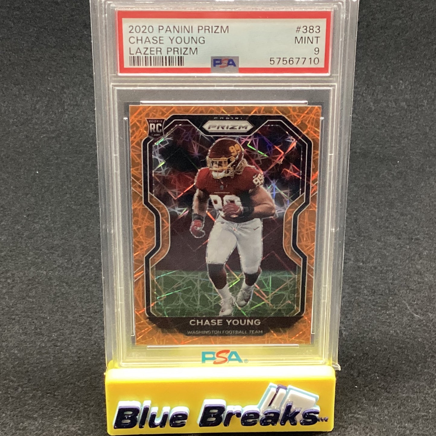 2020 Panini Prizm - Chase Young Lazer Prizm #383 PSA 9