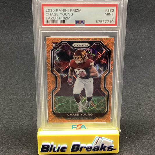 2020 Panini Prizm - Chase Young Lazer Prizm #383 PSA 9