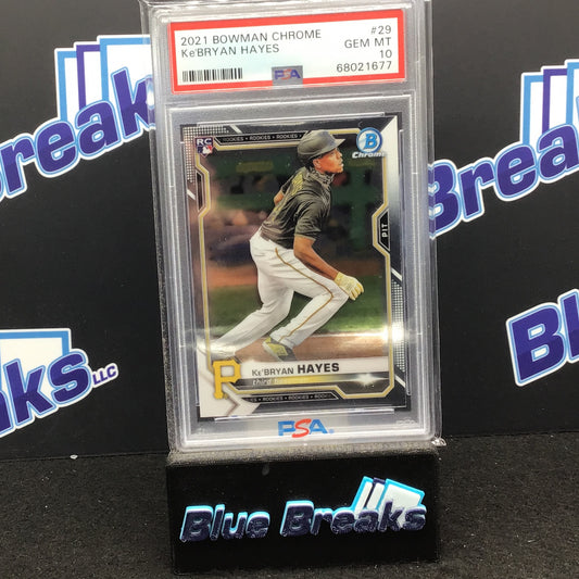 2021 Bowman Chrome - Ke'Bryan Hayes - #29 - PSA 10 - Pittsburgh Pirates