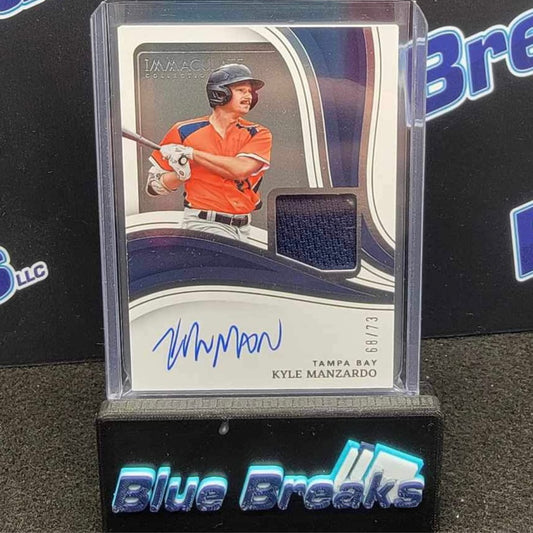2023 Panini - Immaculate - Kyle Manzardo - Tampa Bay Rays - 68/73