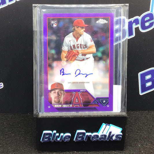 2023 Topps Chrome Purple Refractor Ben Joyce auto 211/250 RC #AC-BEJ - Los Angeles Angels