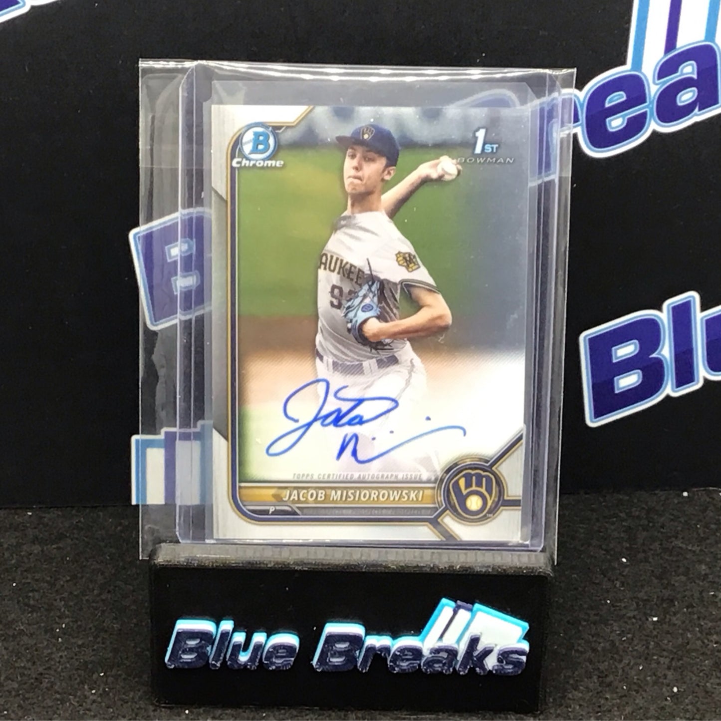 2022 Bowman Chrome 1st Bowman Jacob Misiorowski auto #CDA-JMI Brewers