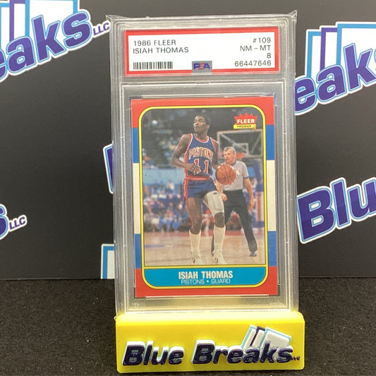 1986 Fleer - Isiah Thomas - #109 PSA 8