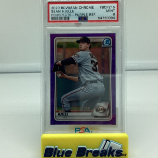 2020 Bowman Chrome - Sean Hjelle Mt 9