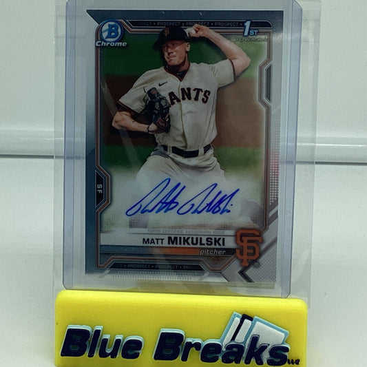 2021 Bowman Chrome - Matt Mikulski