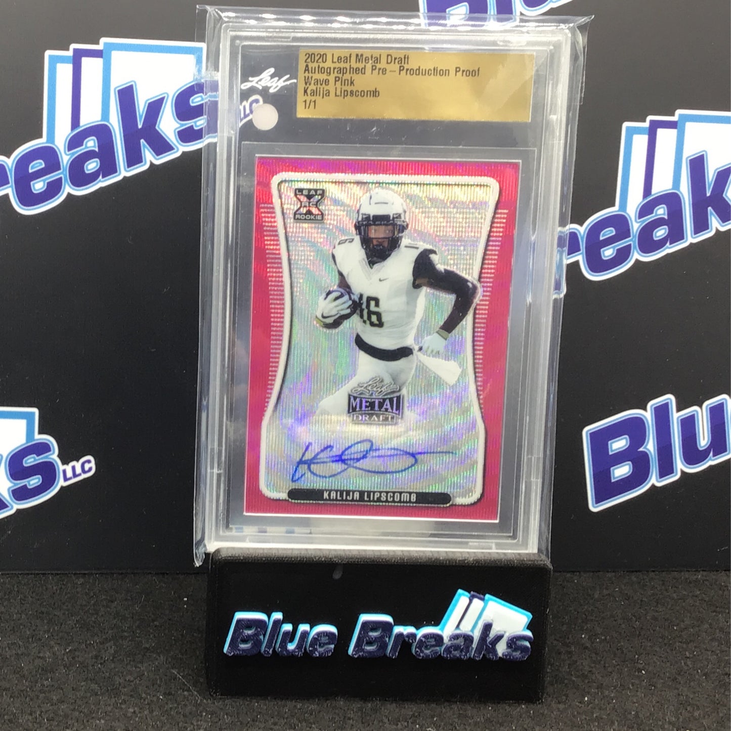 2020 Leaf Metal Draft - Kalija Lipscomb - Autograophed Pre Production proof - Wave Pink - 1/1
