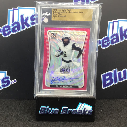 2020 Leaf Metal Draft - Kalija Lipscomb - Autograophed Pre Production proof - Wave Pink - 1/1