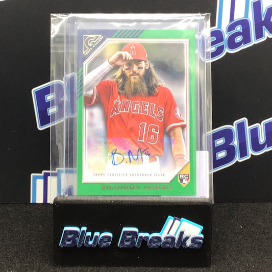 2022 Topps Gallery Brandon Marsh auto 57/99 #RA-BM Angels