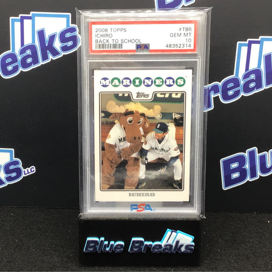 2008 Topps Back to School Ichiro #TB6 PSA 10 Mariners