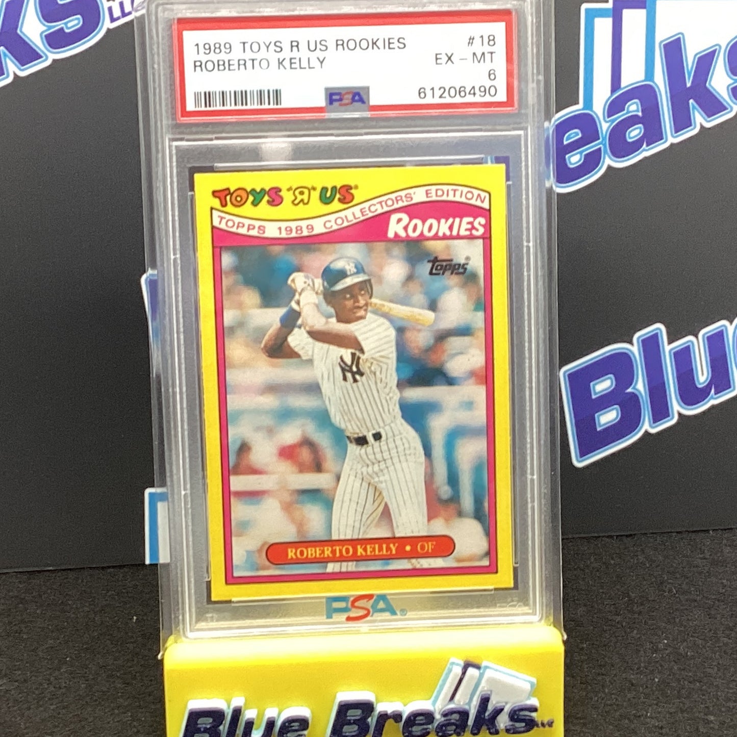 1989 Toys R Us Rookies - Roberto Kelly #18 PSA EX-MT 6