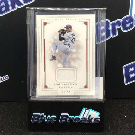 2016 Panini National Treasures Pedro Martinez relic 66/99 #43 Red Sox