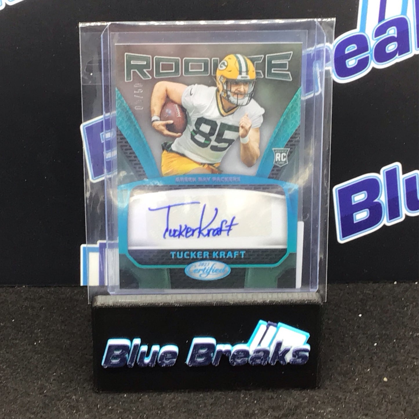 2023 Panini Certified teal Rookie Signatures Tucker Kraft 03/50 RC #RS-9 Packers
