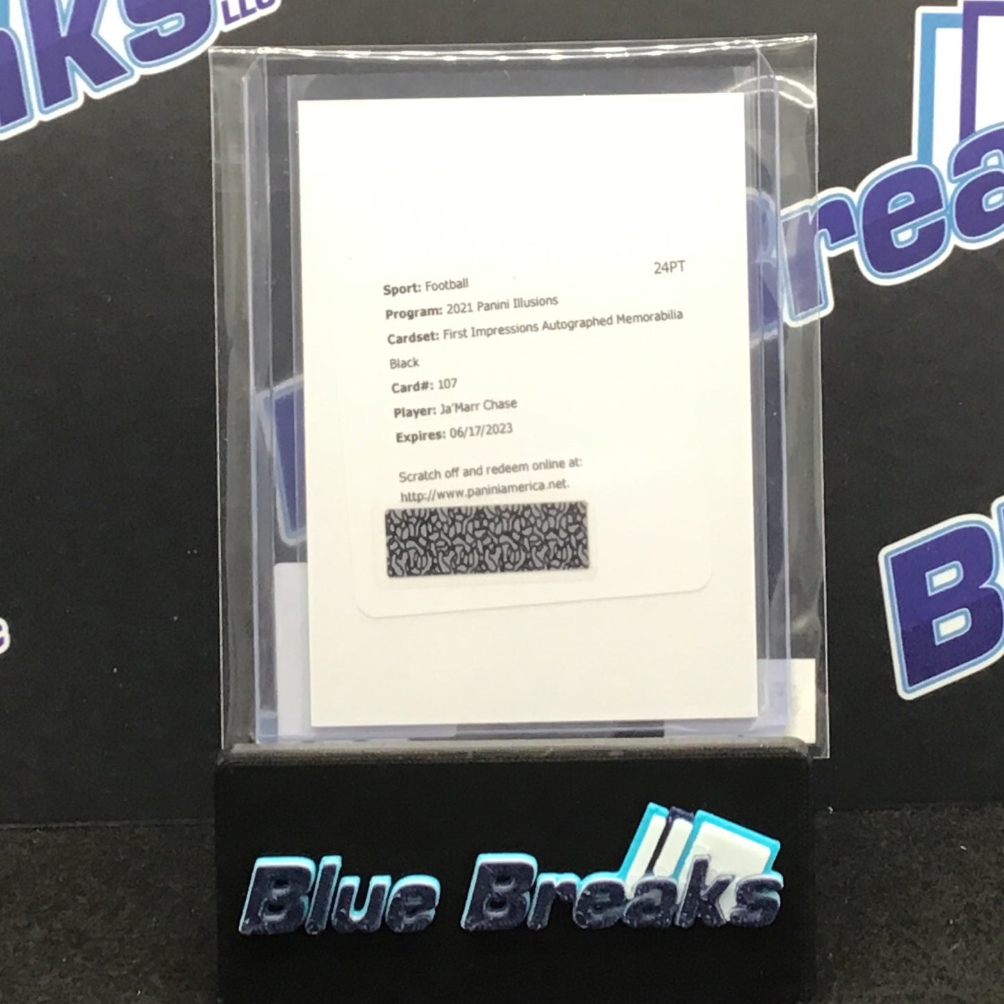 2021 Panini Illusions Ja'Marr Chase relic auto black /50 #107