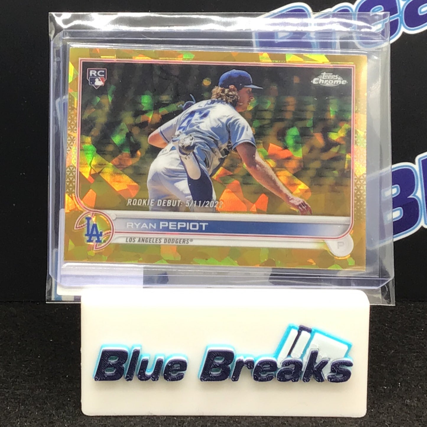 2022 Topps Chrome Sapphire Gold Ryan Pepiot 04/50 #US258 Dodgers