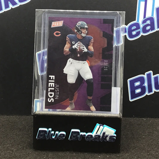 2023 Panini The National Purple Justin Fields 1/25 #6 Bears