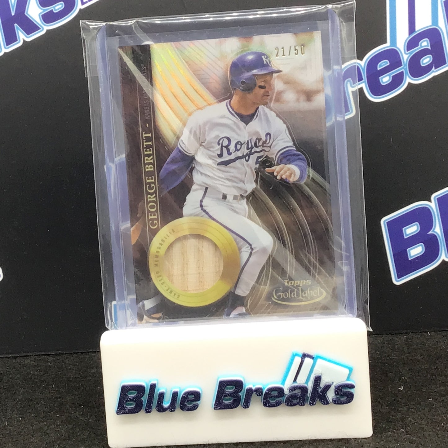 2022 Topps - Gold Label - George Brett - Legends Relic Card - 21/50 - Kansas City Royals