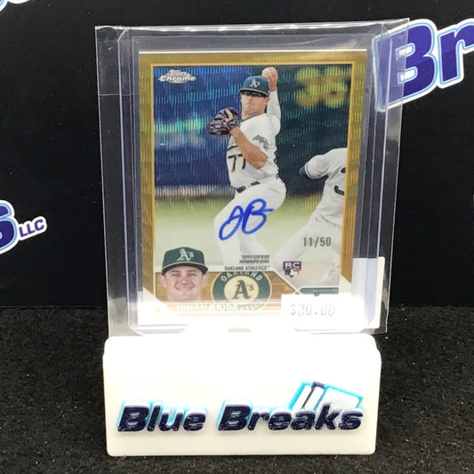 2023 Topps Chrome Gold Wave Jonah Bride auto 11/50 #RA-JBR Athletics