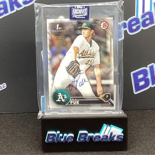 2016 Topps Archives Signatures AJ Puk 41/99 #BD-25 Athletics