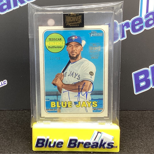 2022 Topps Archives Signature Series - Teoscar Hernandez - 33/50 Toronto Blue Jays