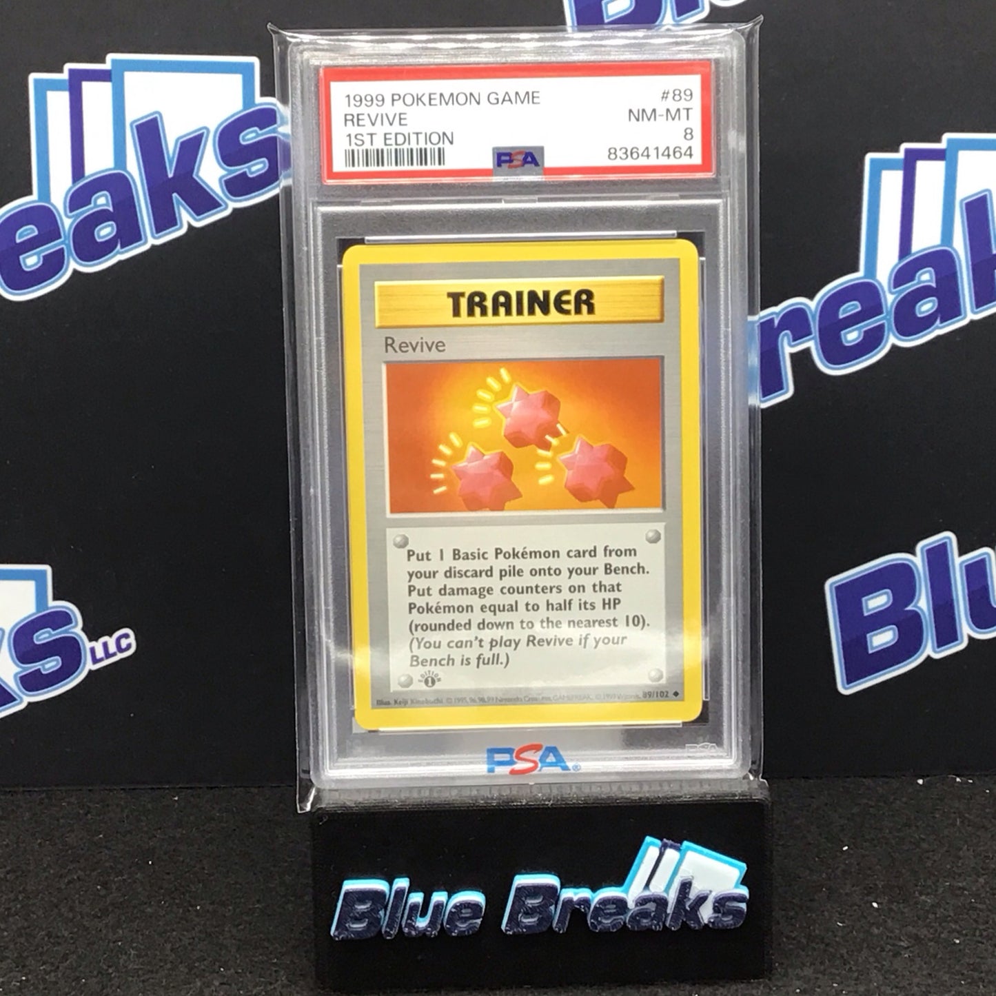 1999 Pokémon Game 1st Edition Revive #89 PSA 8