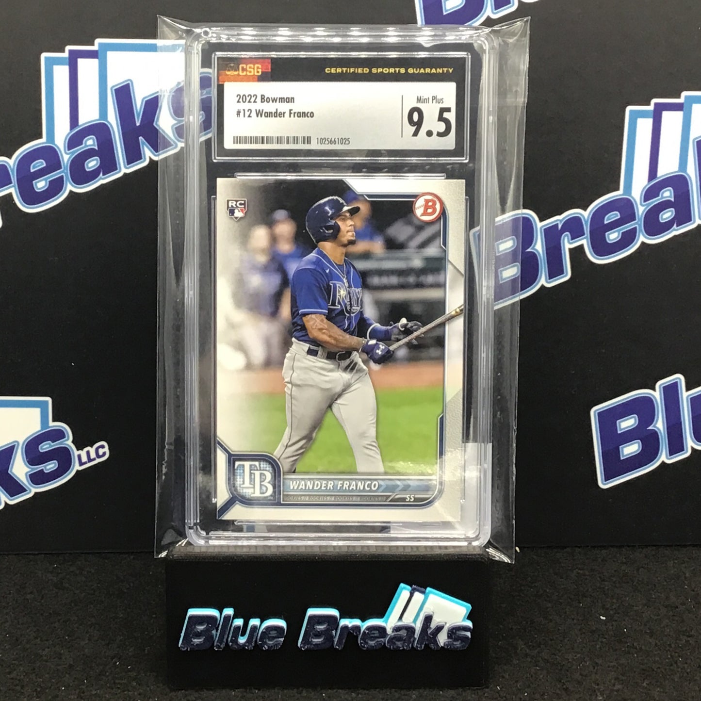 2022 Bowman Wander Franco RC #12 CSG 9.5 Rays