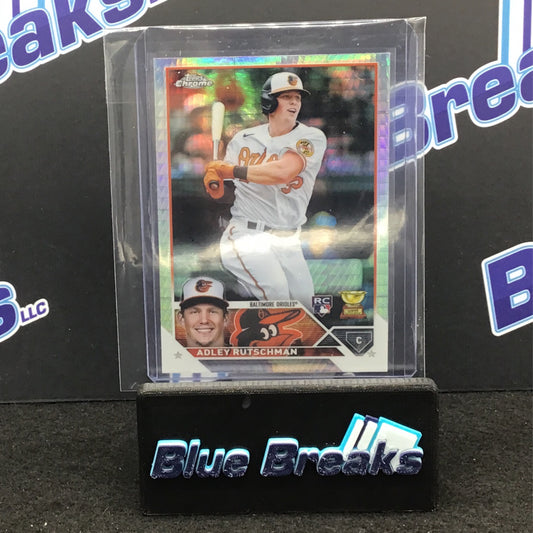 2023 Topps Chrome - Adley Rutschman - Prism Refractor - Baltimore Orioles - #1