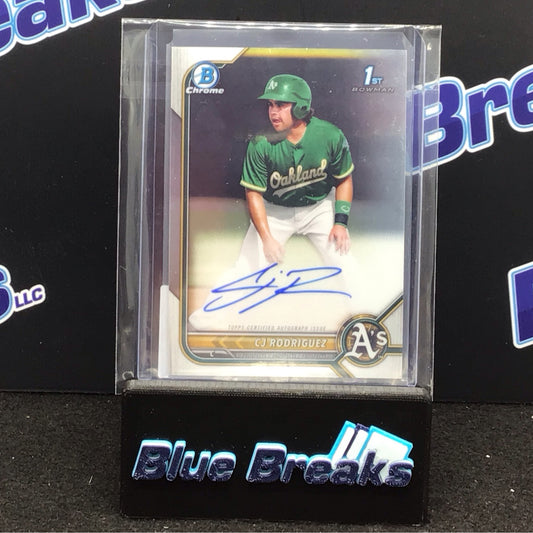 2022 Bowman Chrome 1st Bowman CJ Rodriguez auto #CPA-CJR Athletics