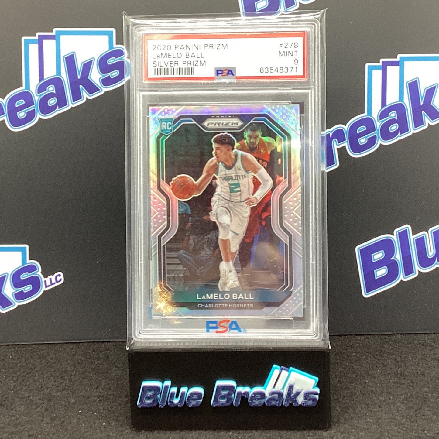2020 Panini Prizm Silver LaMelo Ball PSA 9 RC #278 Hornets
