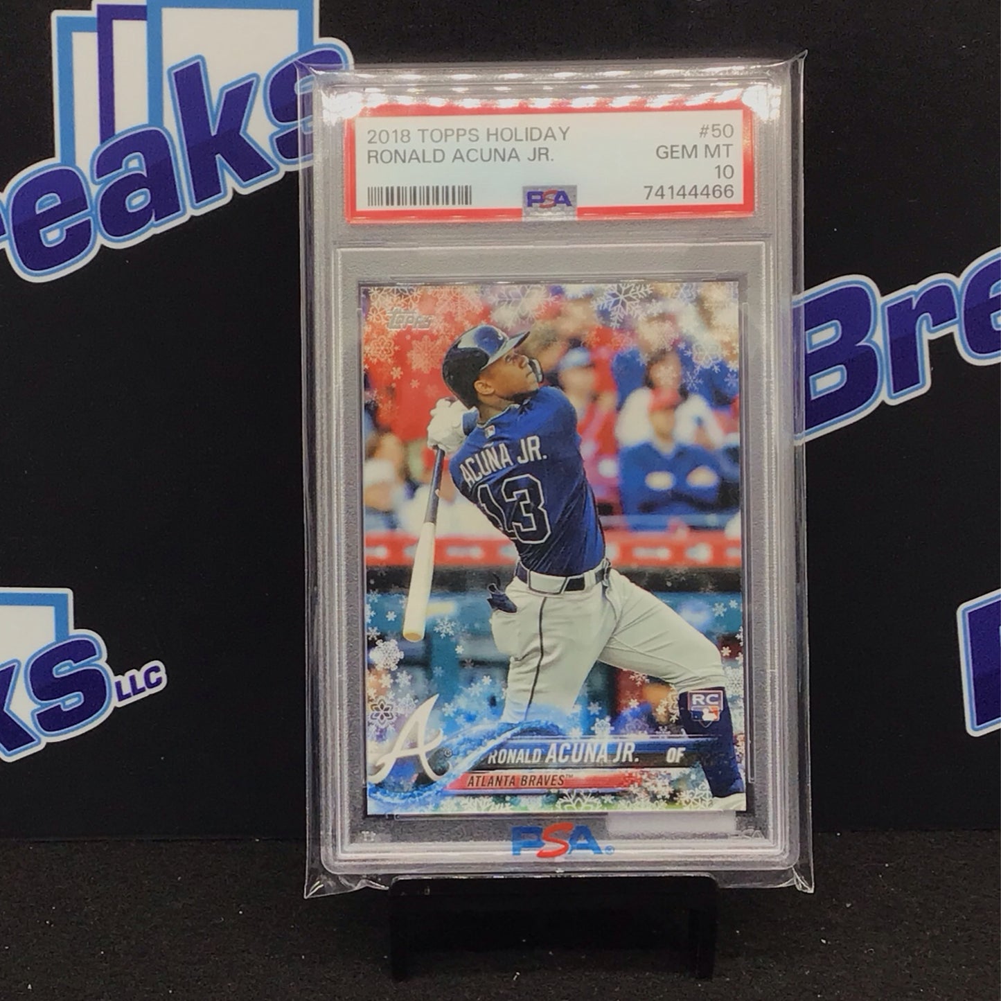 2018 Topps Holiday Ronald Acuna Jr RC #50 PSA 10 Braves