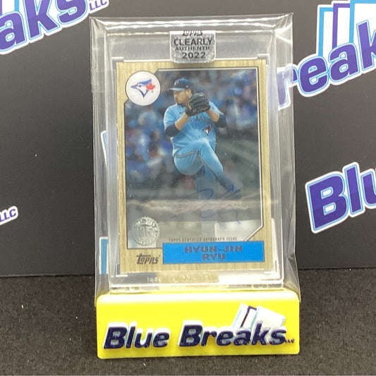 2022 Topps Clearly Authentic Hyun-Jin Ryu auto