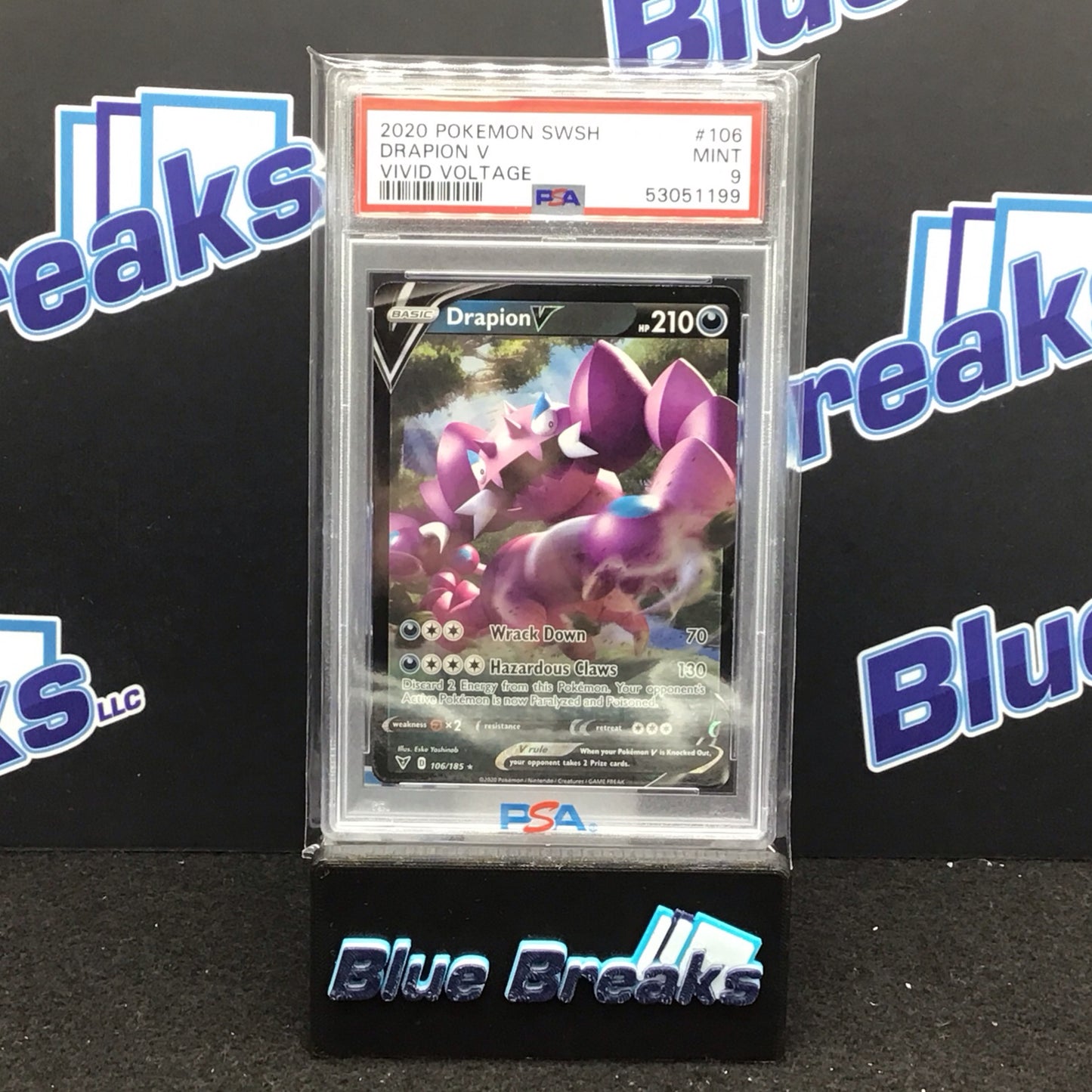 2020 Pokémon SWSH Vivid Voltage Drapion V #106 PSA 9