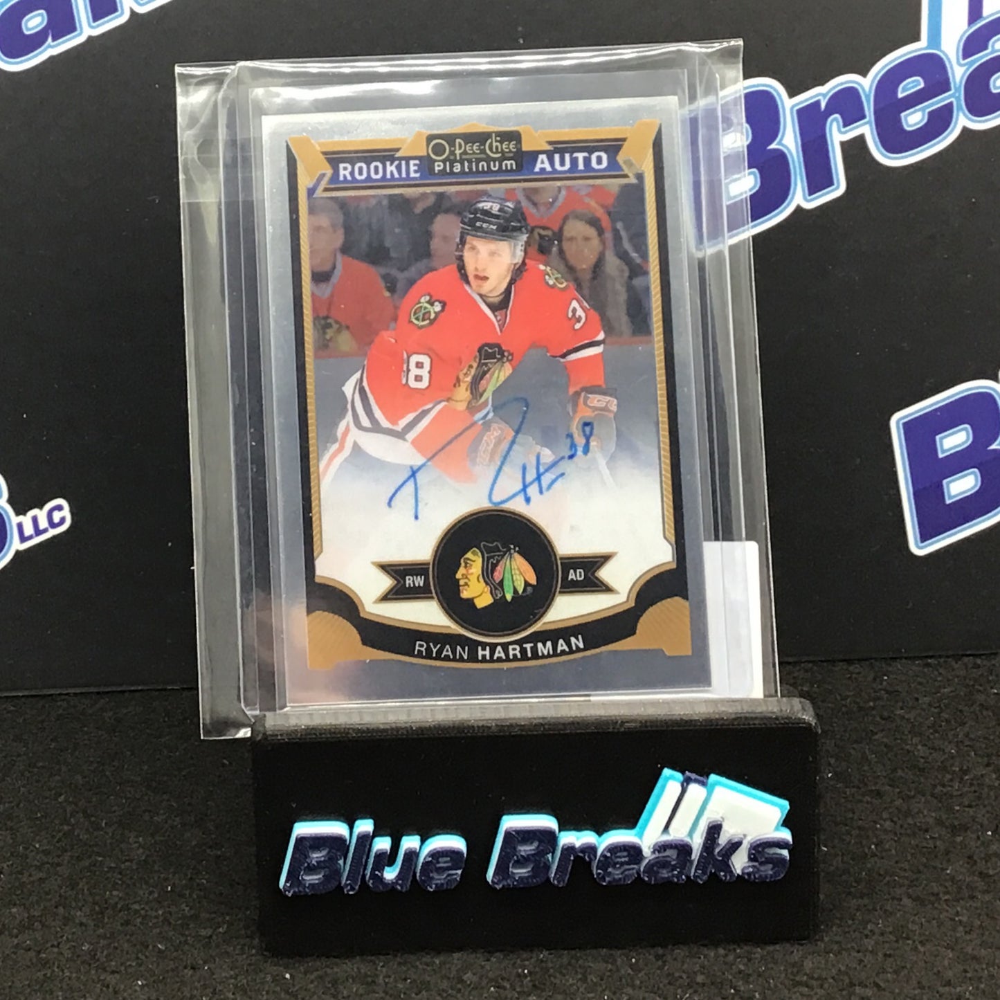 2015-16 O-Pee-Chee Platinum Rookie Auto Ryan Hartman #174 Blackhawks