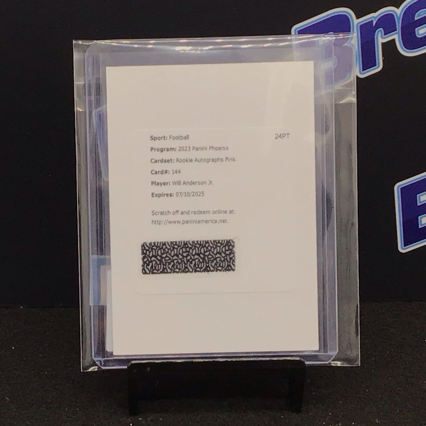 2023 Panini Phoenix Rookie Auto Pink Redemption Will Anderson Jr /25 #144 Texans