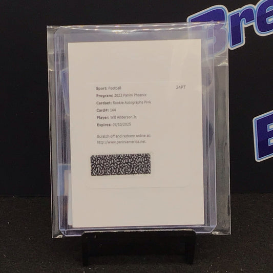 2023 Panini Phoenix Rookie Auto Pink Redemption Will Anderson Jr /25 #144 Texans