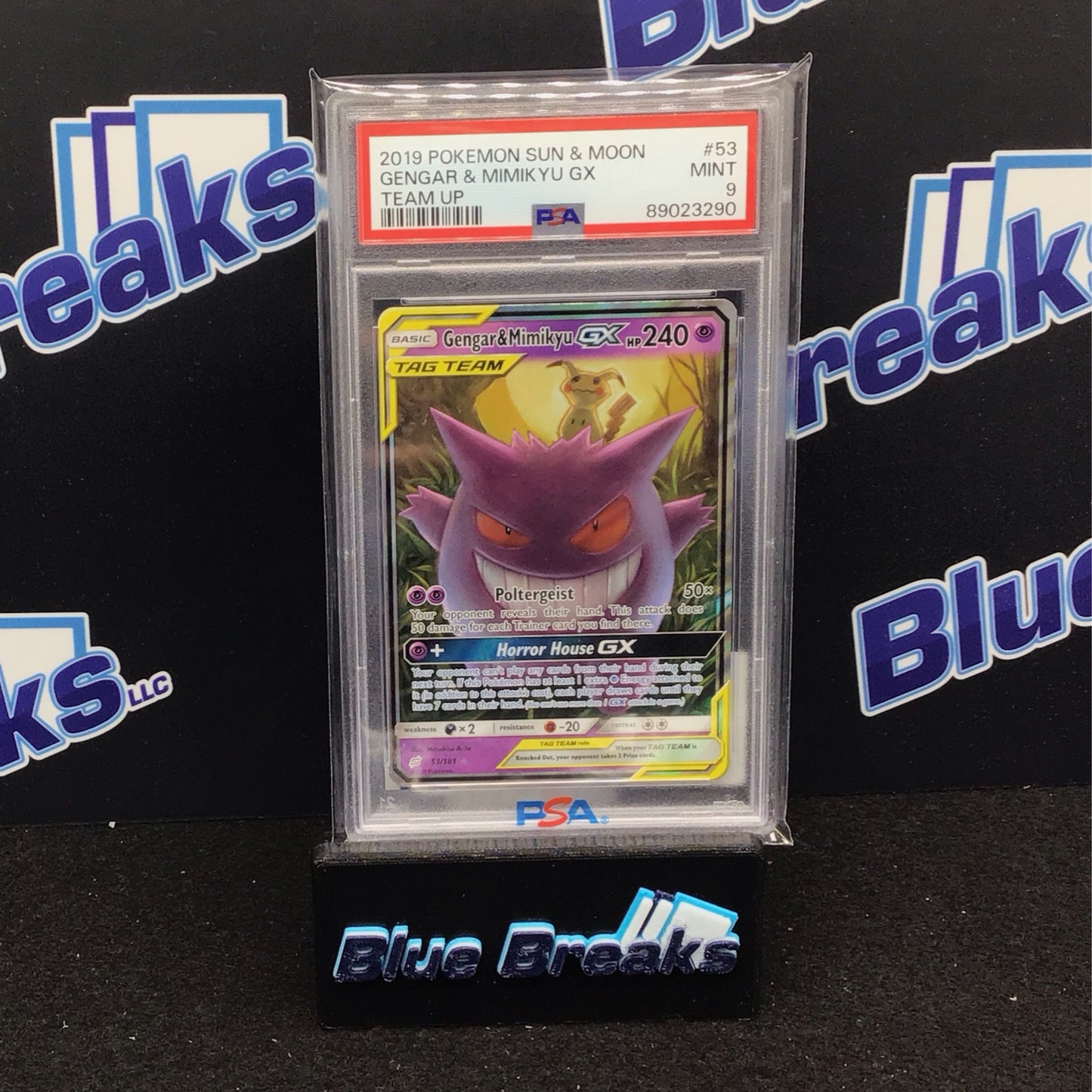 2019 Pokémon Sun & Moon Gengar & Mimikyu Team Up #53 PSA 9