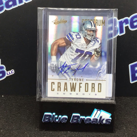 2012 Panini Absolute Tyrone Crawford Rookie Spectrum Auto 251/299 #192 - Dallas Cowboys