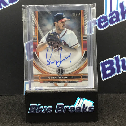 2023 Topps Tribute Orange Greg Maddux 25/25 #TA-GM Braves