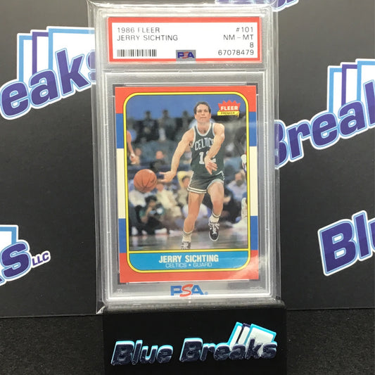 1986 Fleer - Jeery Sichting - Celtics - #101 - PSA 8