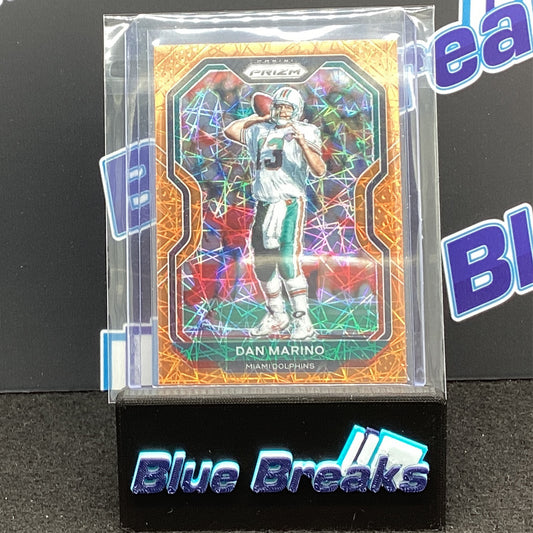 2020 Panini Prizm Orange Lazer Dan Marino #18 Dolphins