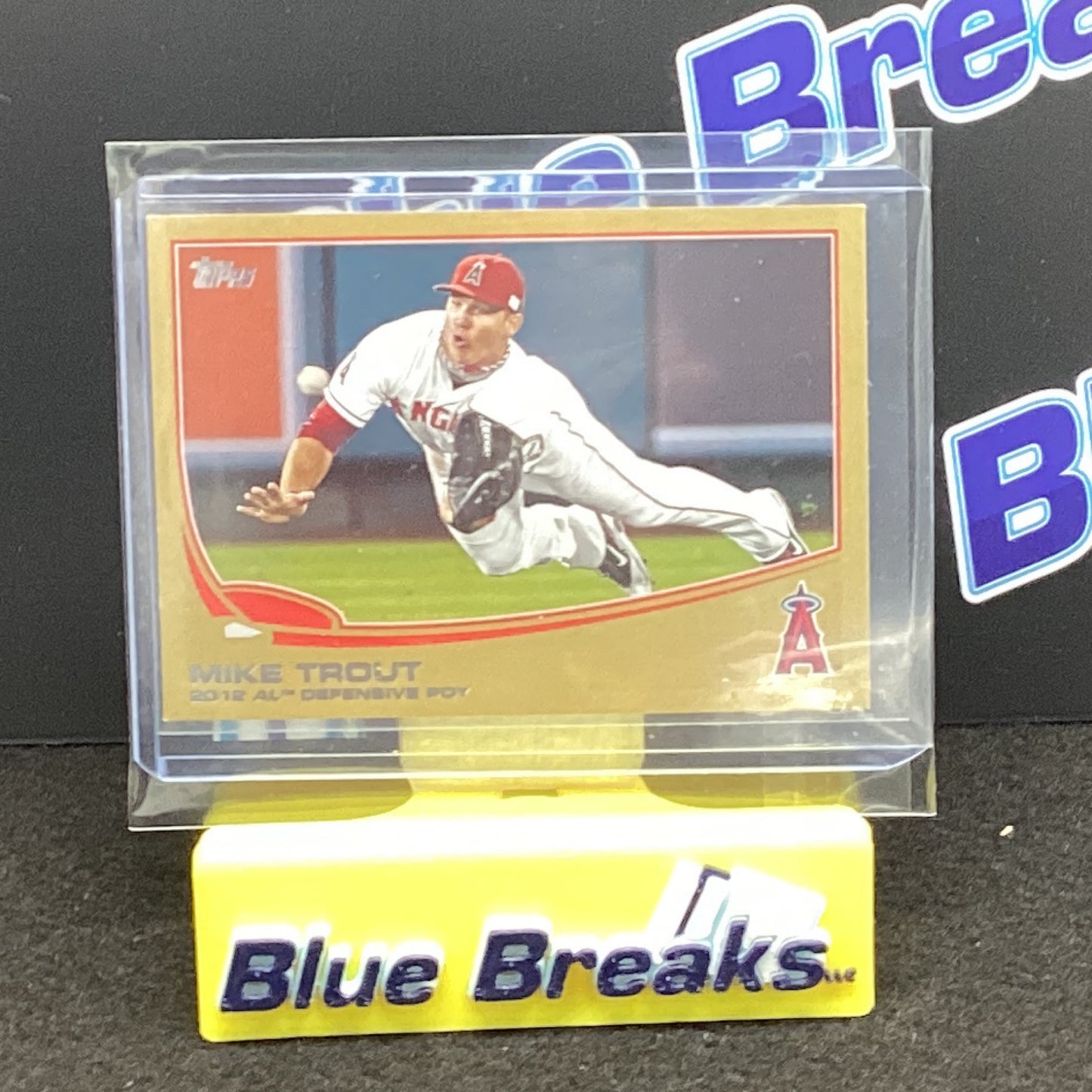 2013 Topps - Mike Trout #536 Defensive POY - Gold 1290/2013 - LA Angels