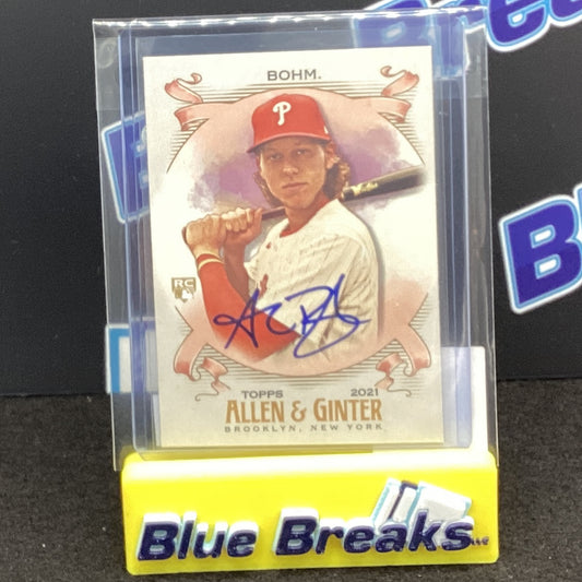 2021 Allen & Ginter Alec Bohm auto