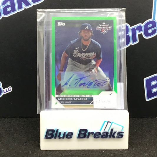 2023 Topps Pro-Debut Green Foil Ambioris Tavarez auto 11/99 #PD-77 Braves