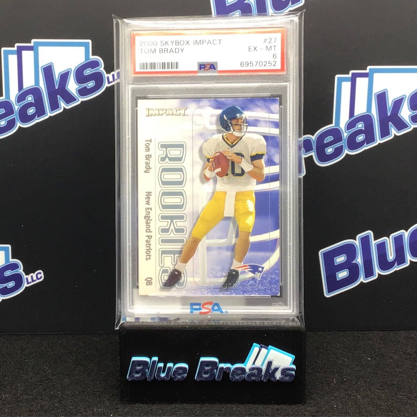 2000 Skybox Impact Tom Brady #27 PSA 6 Patriots