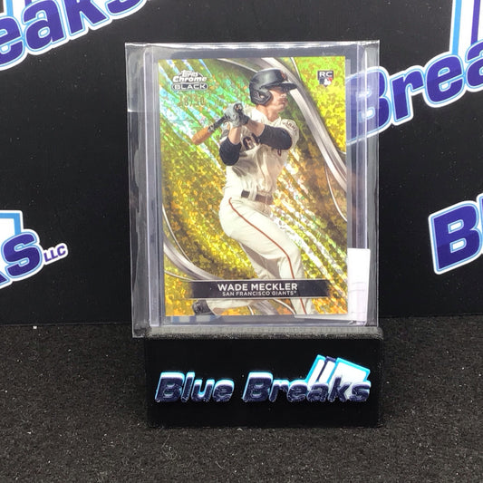 2024 Topps Chrome Black Yellow Speckle Refractor Wade Meckler RC 18/50 #47 - San Francisco Giants