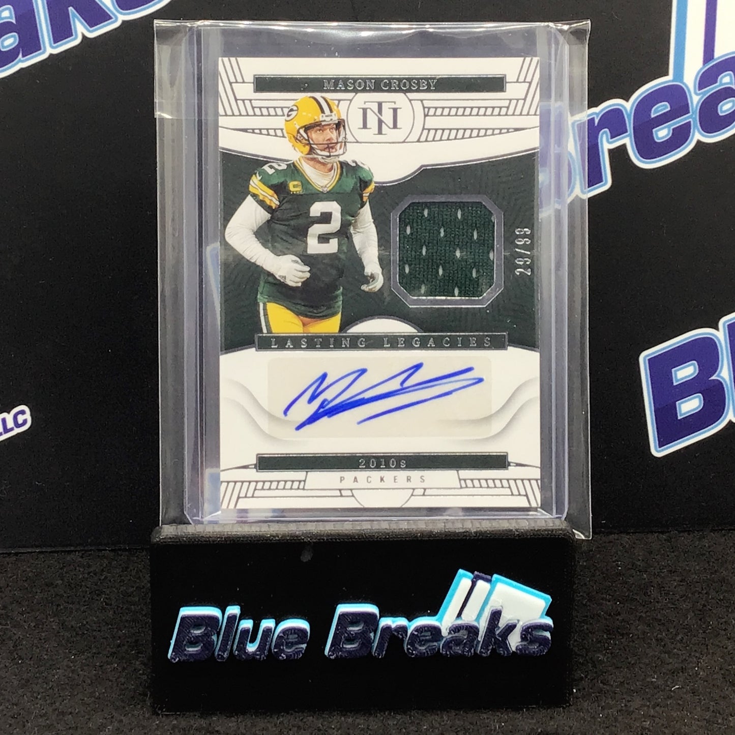 2022 Panini - National Treasures - Mason Crosby - Lasting Legacies - 29/99 - #STR-MJO - Green Bay Packers