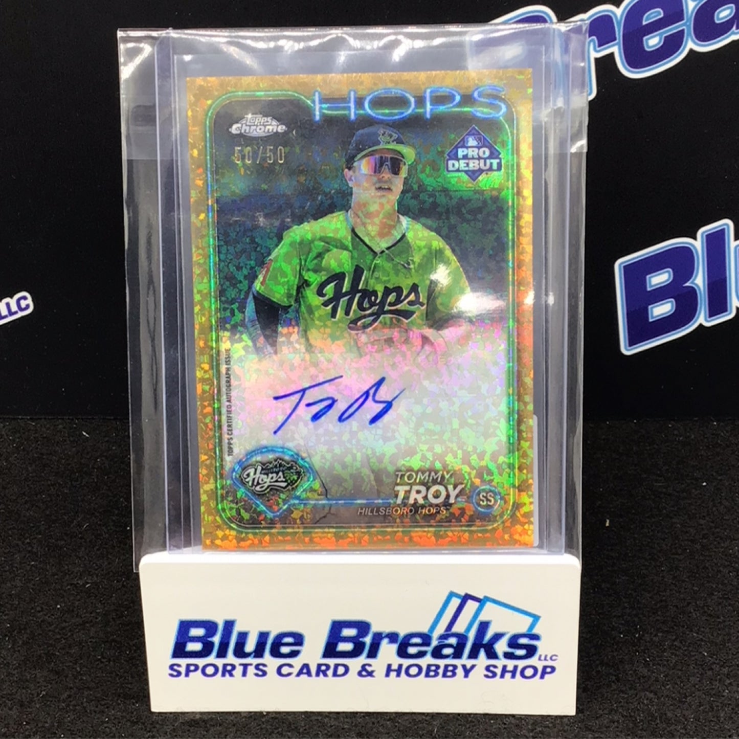 2024 Topps Pro Debut gold mini-diamonds Tommy Troy auto 50/50 #PDC-166 Hillsboro Hops/ Arizona Diamondbacks