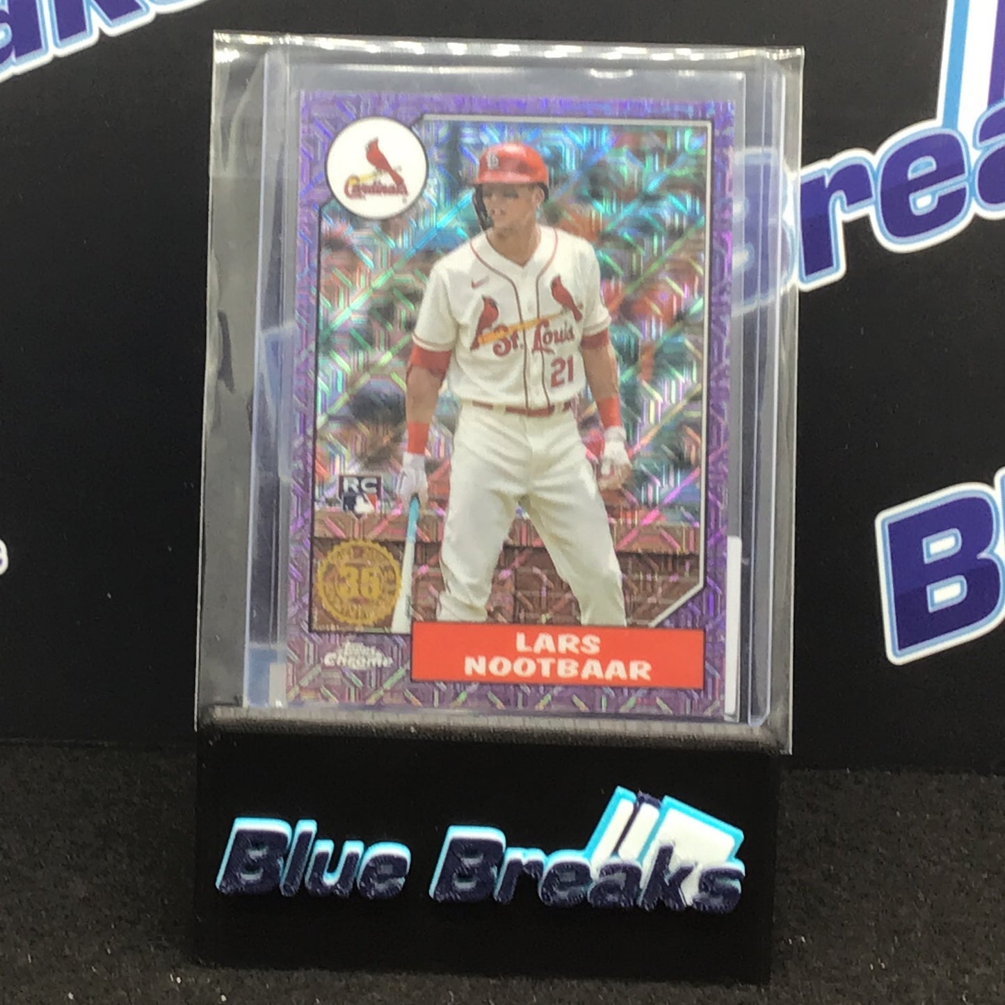2022 Topps Chrome Purple Mojo Refractor Lars Nootbaar 16/75 RC #T8TC-70 Cardinals