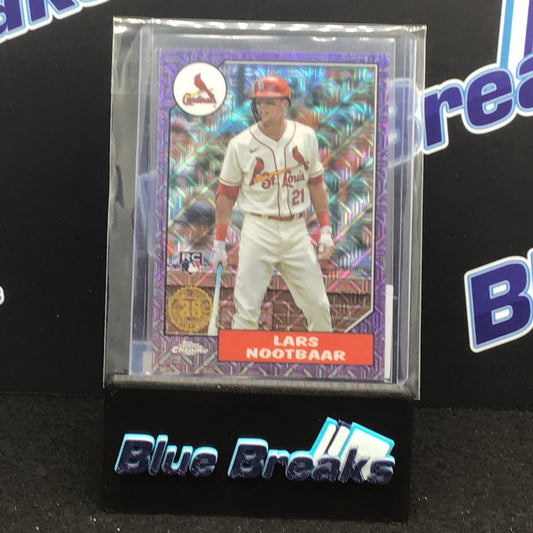 2022 Topps Chrome Purple Mojo Refractor Lars Nootbaar 16/75 RC #T8TC-70 Cardinals