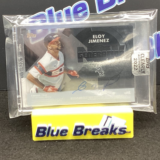2022 Topps Clearly Authentic Generation Now Eloy Jimenez auto